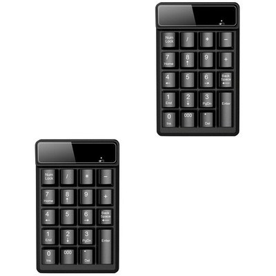 Set of 2 Nummernblock Kabellos Usb-ziffernblock Numerische Tastatur
