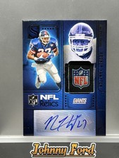 Rodney Hampton 2025 Panini Silhouette NFL Shield Patch Relic Auto #4/5 #NRA-RHN