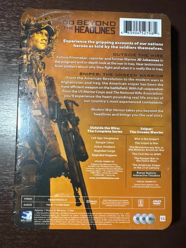 Modern War Heroes: Sniper and Outside the Wire (DVD) NEW SEALED FREE SHIP Foto 2 de 4