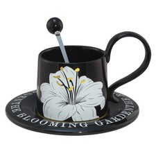 Ceramic Coffee Mugs Retro Style Afternoon Tea Mugs for Home Use, Black
