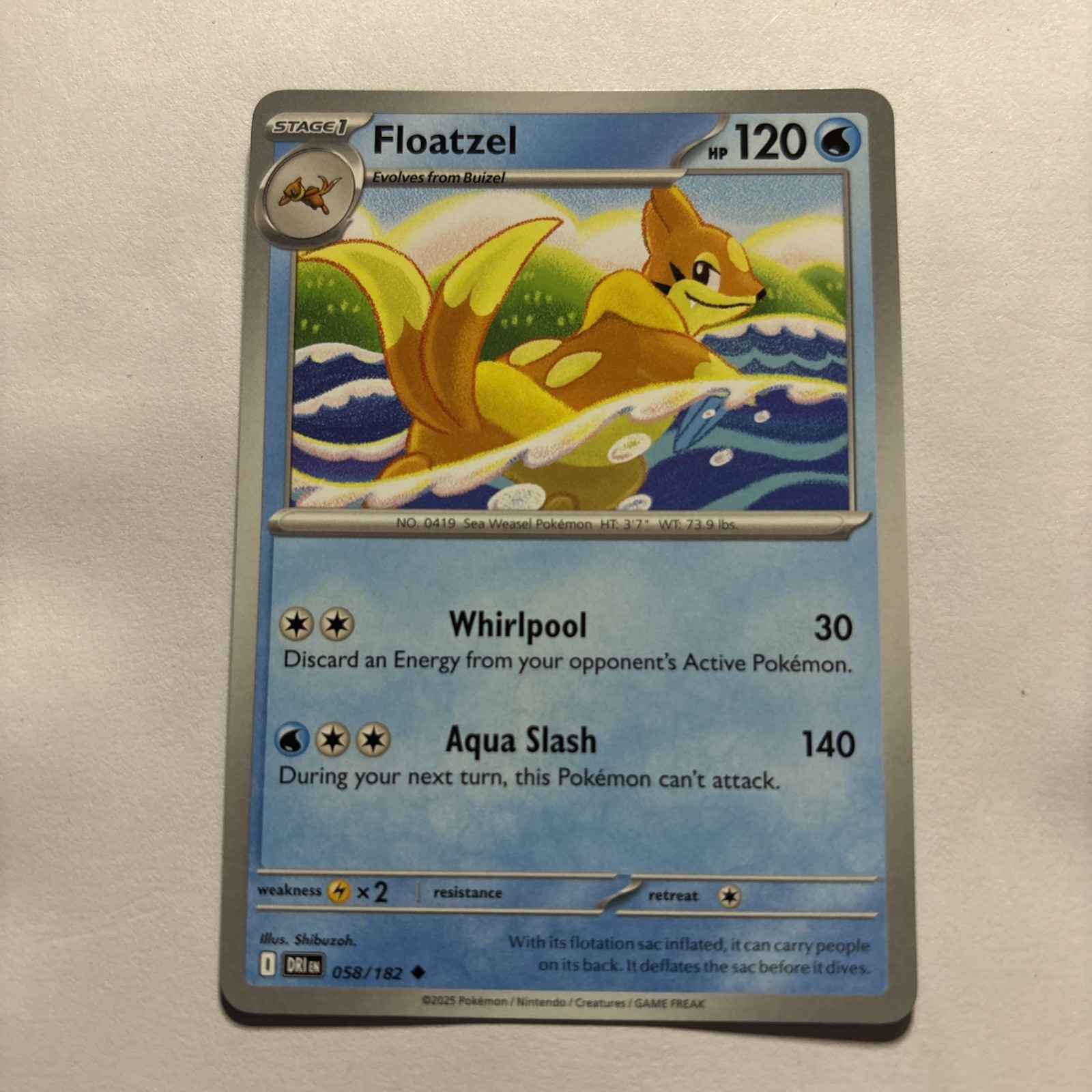 Floatzel Uncommon SV10: Destined Rivals 058/182 NM