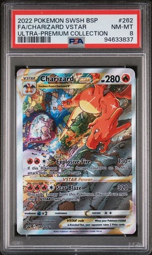 2022 Pokemon Swsh Black Star Charizard Vstar Ultra-Premium Collection #262 PSA 8