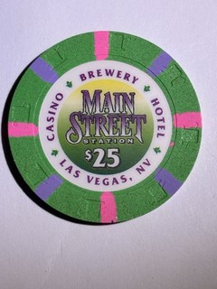 1996 Main Street Station Casino Las Vegas $25 RARE FIRST YEAR ISSUE N8728 TCR H