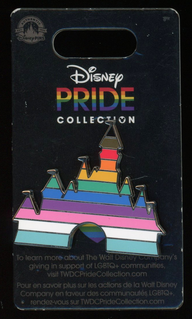 Disney Parks Pride Collection Rainbow Castle Pin