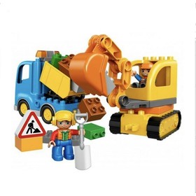 Lego Duplo Town Construction 10812 Dump Truck & Tracked Excavator Complete Set