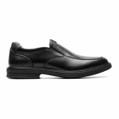 Florsheim Norwalk Black Smooth Leather Moc Toe Dress Loafers  display picture 1