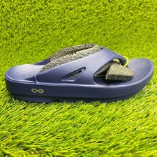 Oofos OOriginal Womens Size 7 Navy Blue Walking Recovery Flip Flop Sandals Shoes