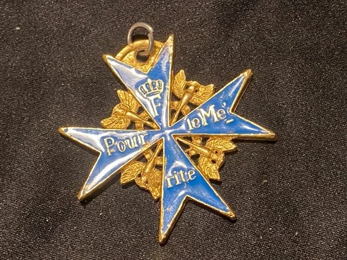 WW1 German BLUE MAX MEDAL Pour Le Merite Military Award Order