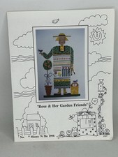 Mosey  Me CrossStitch Embroidery Needle point "Rose  Her Garden Friends"