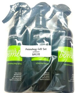 ANIMOLOGY STINK BOMB Refreshing Deodorizing Dog Spray 8.4oz Dry Shampoo VEGAN