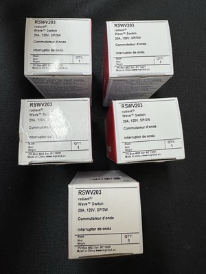 (Lot of 5) RSWV203 Legrand SinglePole 3-Way Touchless Wave Light Switch