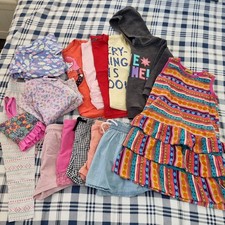 Girls Sizes 6 Clothing Mixed Lot of 15 Items, Dress, Winter PJ's, Shorts