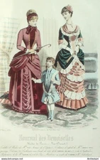 J.Demoiselles 1884 Fashion Engraving # 4457 (Old Fashion Plate)