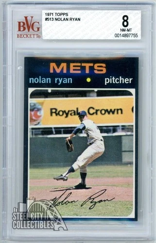 Nolan Ryan 1971 Topps Card #513 BVG 8 NM-MT