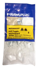 Poly Toggle Plasterboard Fixings Hollow Cavity Stud Wall Medium Weight 8 Pack