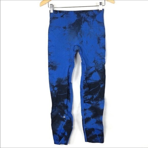 LULULEMON Leggings Blue Marble Tie Dye 