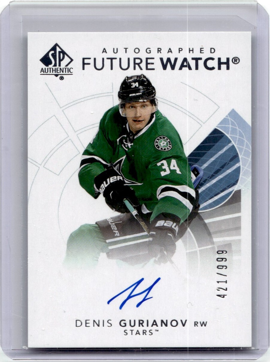 2017-18 SP Authentic Future Watch Autograph Rookie Denis Gurianov RC Auto /999