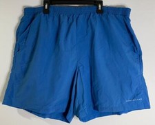 Columbia PFG Omni Shade Nylon Fishing Swim Trunks Blue Shorts Men Size XL