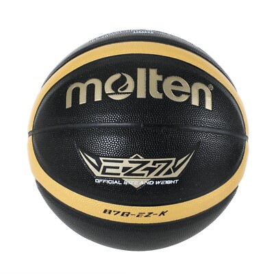 Molten Size 7 Basketballs - Black Gold PU Indoor/Outdoor for Women & Youth