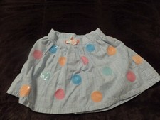 Girls, Cat  Jack, Spring Skirt, Blue/White Pinstripe, Size-S 6/6X , Ex. Con.