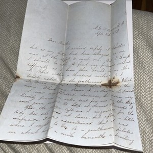 Antique 1853 Pre Civil War Era Letter to Owego NY New York Arrival Chester Depot