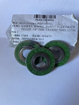 (20) Lamons Gasket Steel Spiral Wound  1/2   150#  HAST C FG  B16 20 CL150 1/8 