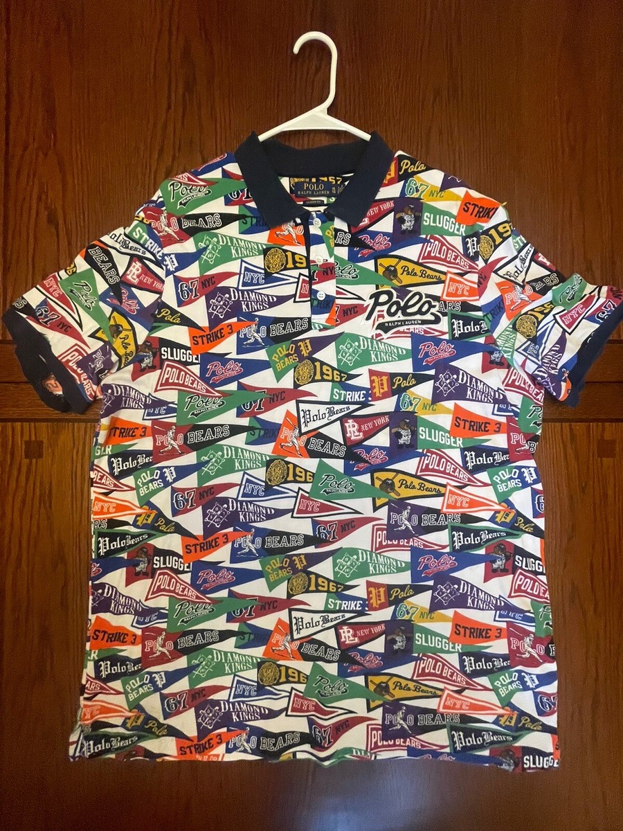 Polo Ralph Lauren Pennant Flag Shirt Mens Size XL Polo Bears