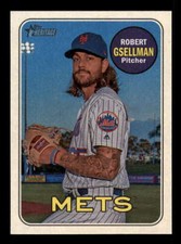 2018 Topps Heritage High Reverse Flip Stock #631 Robert Gsellman Mets SSP /5