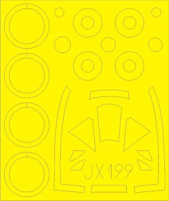 Eduard Accessories Jx199 - 1:32 Tempest Mk.II for Special Hobby - Masking Foil -