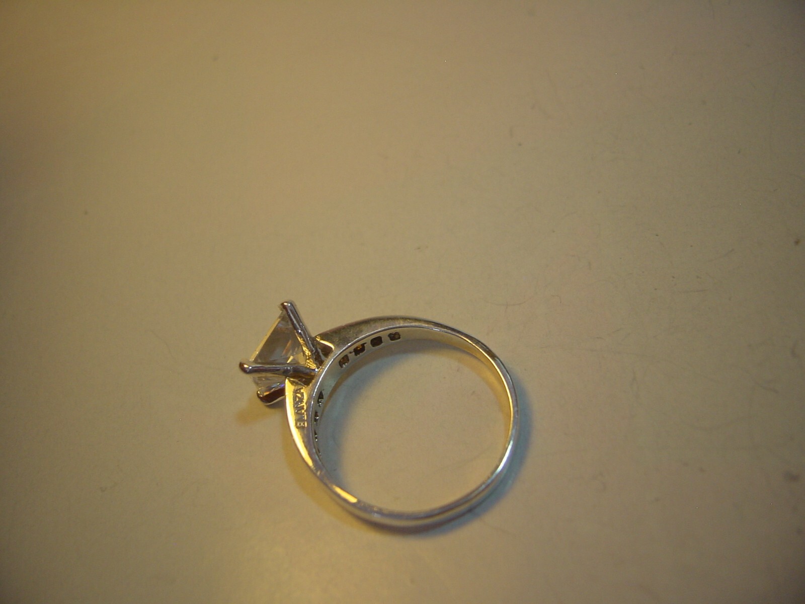 vintage solid silver superb square solitaire cubi… - image 10