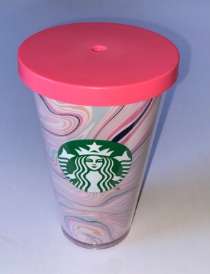 Starbucks Valentine 2018 Heart Swirl Marbled Tumbler Pink 16 oz | eBay