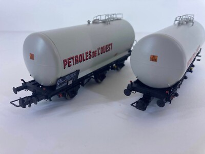 Jouef HJ6249 – Set De 2 Wagons Citernes 3 Essieux 'Pétroles De L'Ouest' – SNCF Époque 4 – Neuf