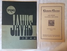  Vintage JANE ADDAMS 1944 Vocational High School for Girls Yearbook Bronx, Ny