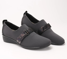 Revere Amelie Adjustable Stretch Loafers Casual Slip-On Shoe - Genoa Graphite