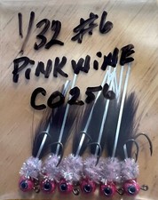 Hand Tied Hackle Tail Crappie Jigs Made in The USA 1/16th Ounce #4 or 6 Hook New