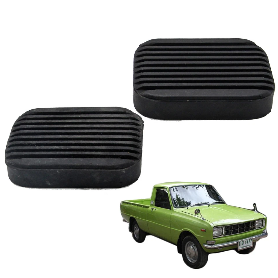 Se adapta a camioneta Mazda 1200 1967-1976 77 pastillas de pedal embrague de freno de goma negro 2 piezas Foto 4 de 4