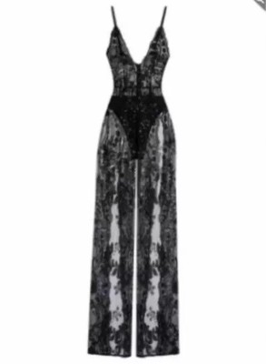 sheer sequin jumpsuit