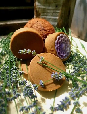 Lavender Coconut Milk All Natural HENNA Hair Care❤ Repair Unisex Shampoo Bar-75g - Image 1 of 4