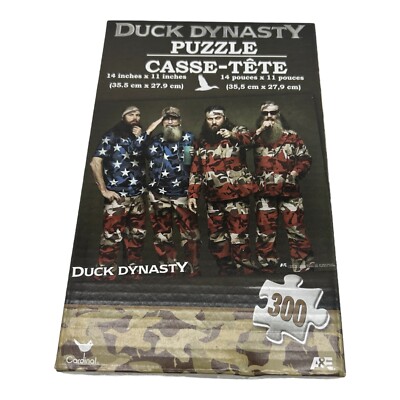 Cardinal Duck Dynasty 300 Piece Jigsaw Puzzle American Flag A&E 14 x 11  NEW