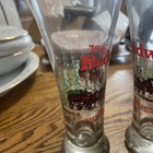 Vintage Budweiser Clydesdales Winter Scene Pilsner Beer Glasses 1989 - Set of 5 — photo 6
