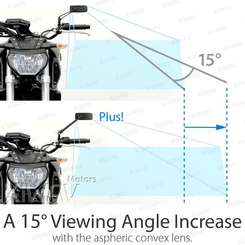 Motorcycle mirrors classic Plus long stem for Harley and Metric 10mm bikes - Picture 8 of 17