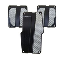 Nrg Brushed Aluminum Sport Pedal Mt - Black Wsilver Carbon Nrg Brushed Aluminum Sport Pedal Mt - Black Wsilver Carbon