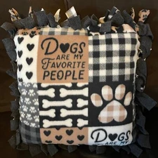 18"x18" Dogs Are My Favorite People Throw Pillow / Pet Bed