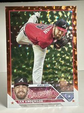 2023 Series 1 Base Orange Foil #114 Ian Anderson /299 - Atlanta Braves