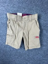 NWT Levi  s Cargo Short Youth Size 4 Tan Flex Stretch Ajustable Waistband Cotton