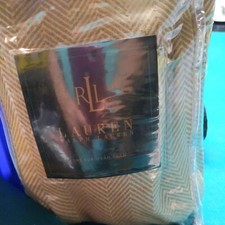 Ralph Lauren 52 nd Street Tan/Brown Herringbone Euro Sham NIP Rare