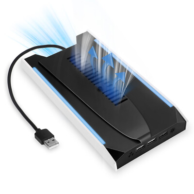 RGB Cooling Fan Stand for PS5 Slim/Pro with 3-Speed Silent USB Charging Ports