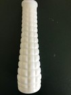E.O. BRODY CO. USA MILK WHITE GLASS BUD VASE- QUILTED WAFFLE SQUARE  -8.75 IN. — photo 1
