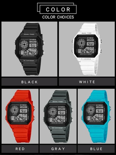 Fashion Men's Sports Watch LED Large Digital Waterproof Multifunction Wristwatch - Picture 12 of 28