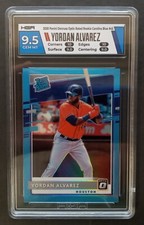 2020 Donruss Optic Yordan Alvarez Carolina Blue RC SP 19/50 HGA 9.5 Gem Mint